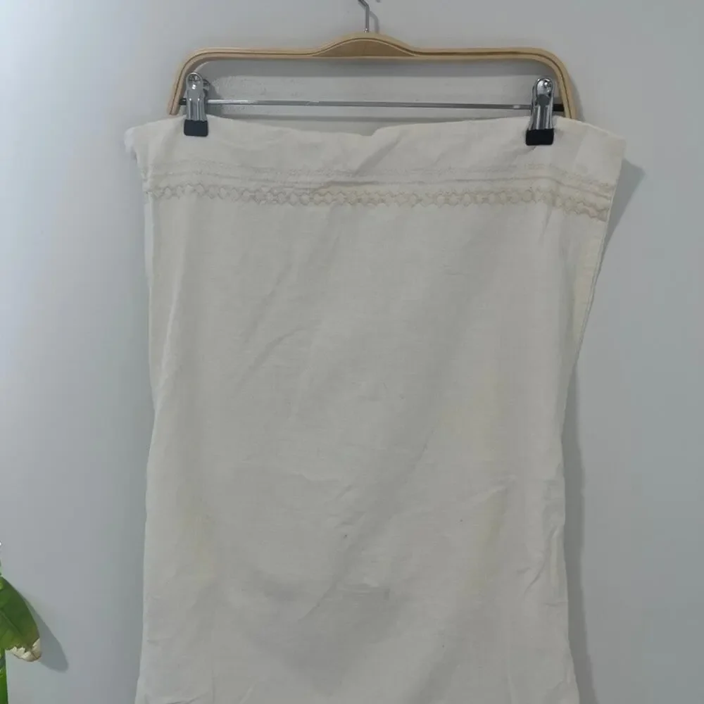 Hearth & Hand Set of 2 Cream White Embroidered Pillowcases